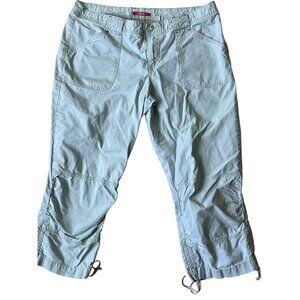 Union Bay Y2K Cargo Capri Pants Womens JR 15 Khaki Solid Gorpcore